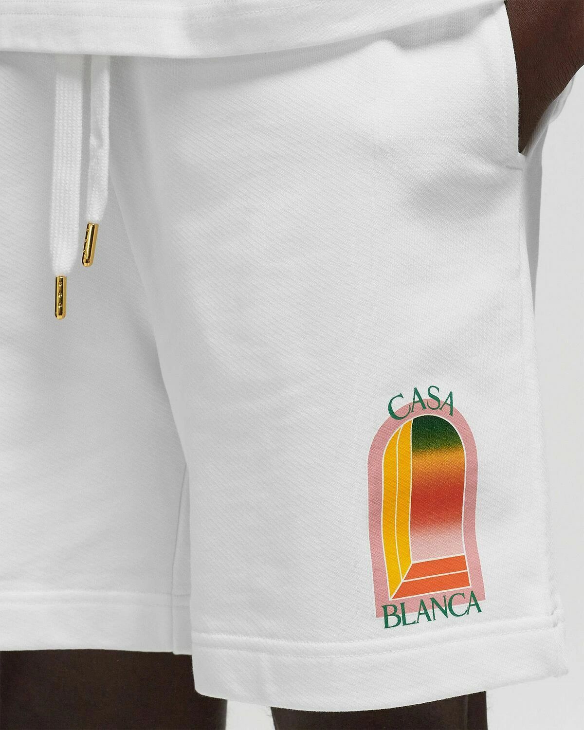 Casablanca o1mle0326 Sweatshorts Gradient Arch Logo In White Size US 28 / EU 44 - 4 Thumbnail