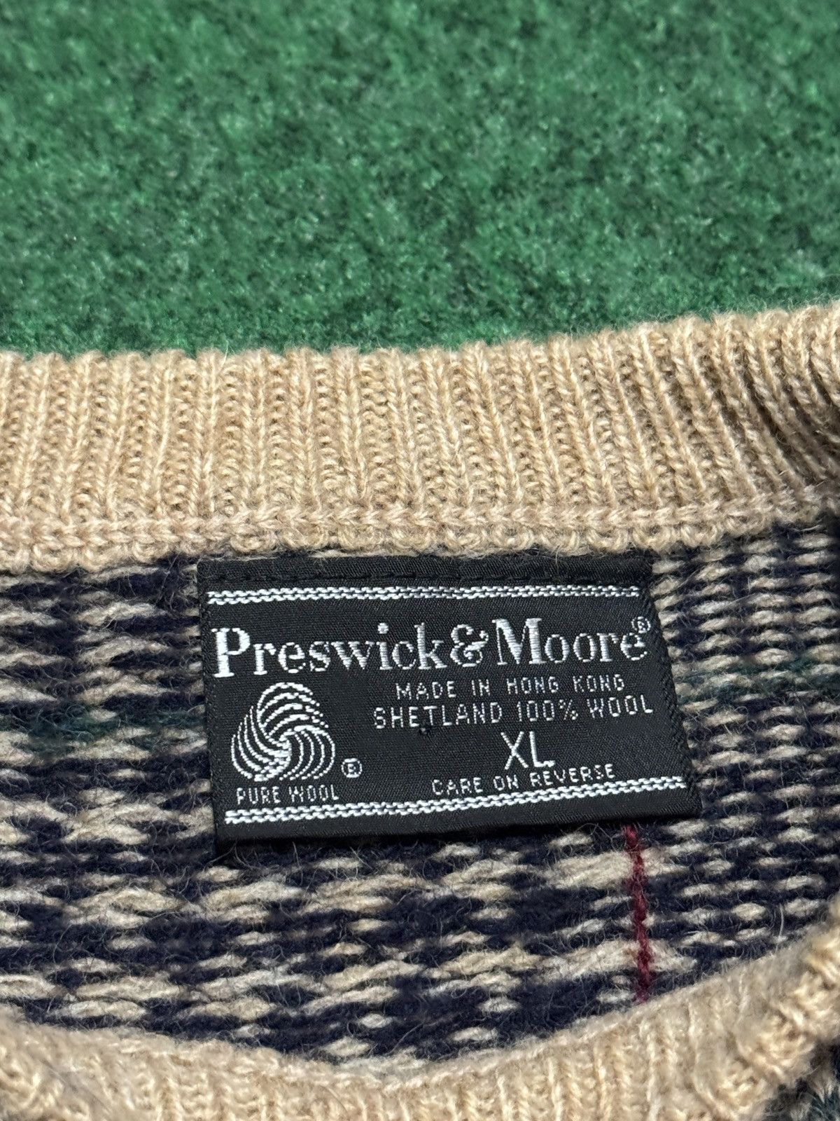 Vintage Preswick And Moore Vintage 100% Wool Houndstooth XL Sweater Size US XL / EU 56 / 4 - 2 Thumbnail