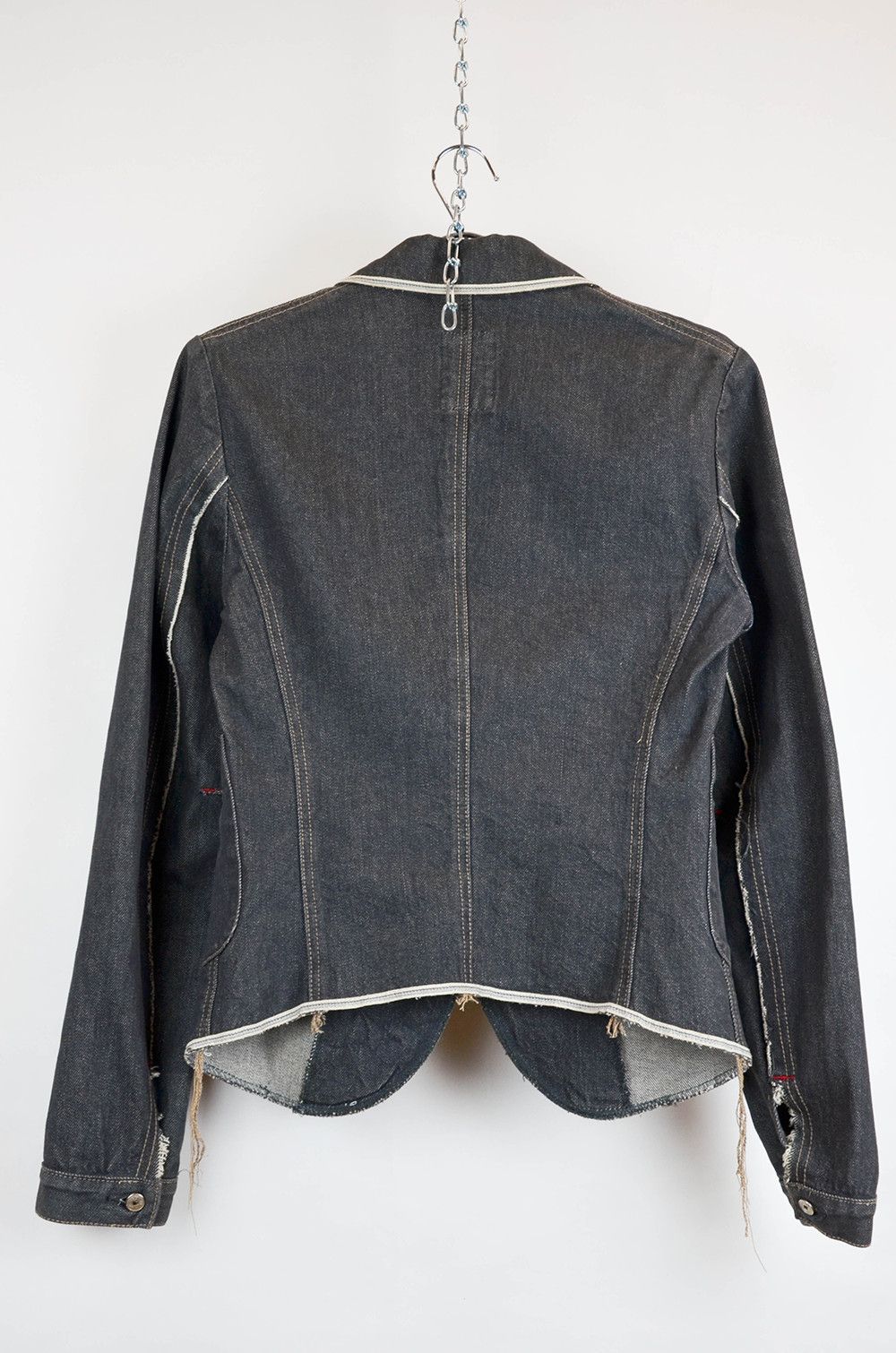 Marithe + Francois Girbaud × Vintage Marthe Francois Girbaud Raw Denim Blazer Jacket - IT44 Size M / US 6-8 / IT 42-44 - 2 Thumbnail