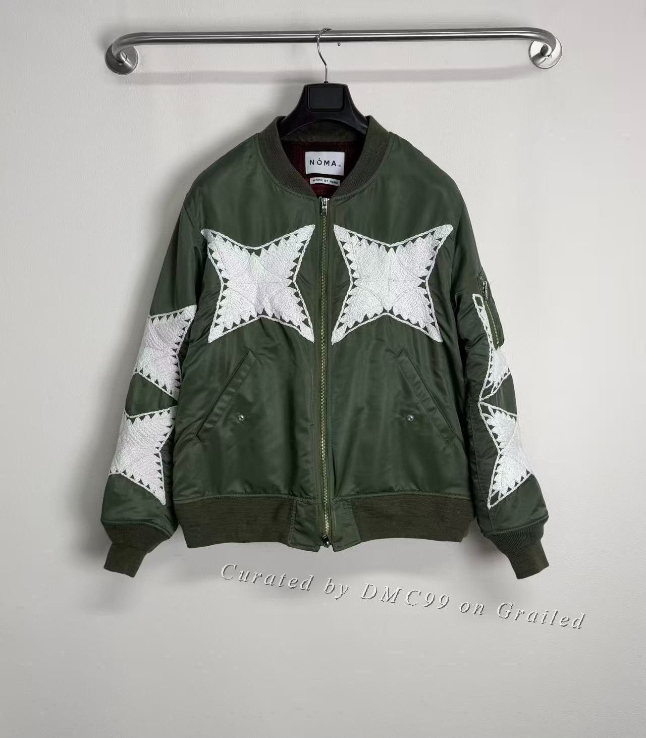 NOMA t.d NOMA Hand-Embroidered Olive Green Flight Jacket Size US XL / EU 56 / 4 - 1 Thumbnail