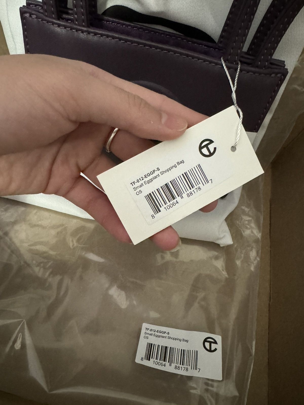 Telfar BRAND NEW Small Eggplant Purple Telfar Shopping Bag Size ONE SIZE - 3 Thumbnail