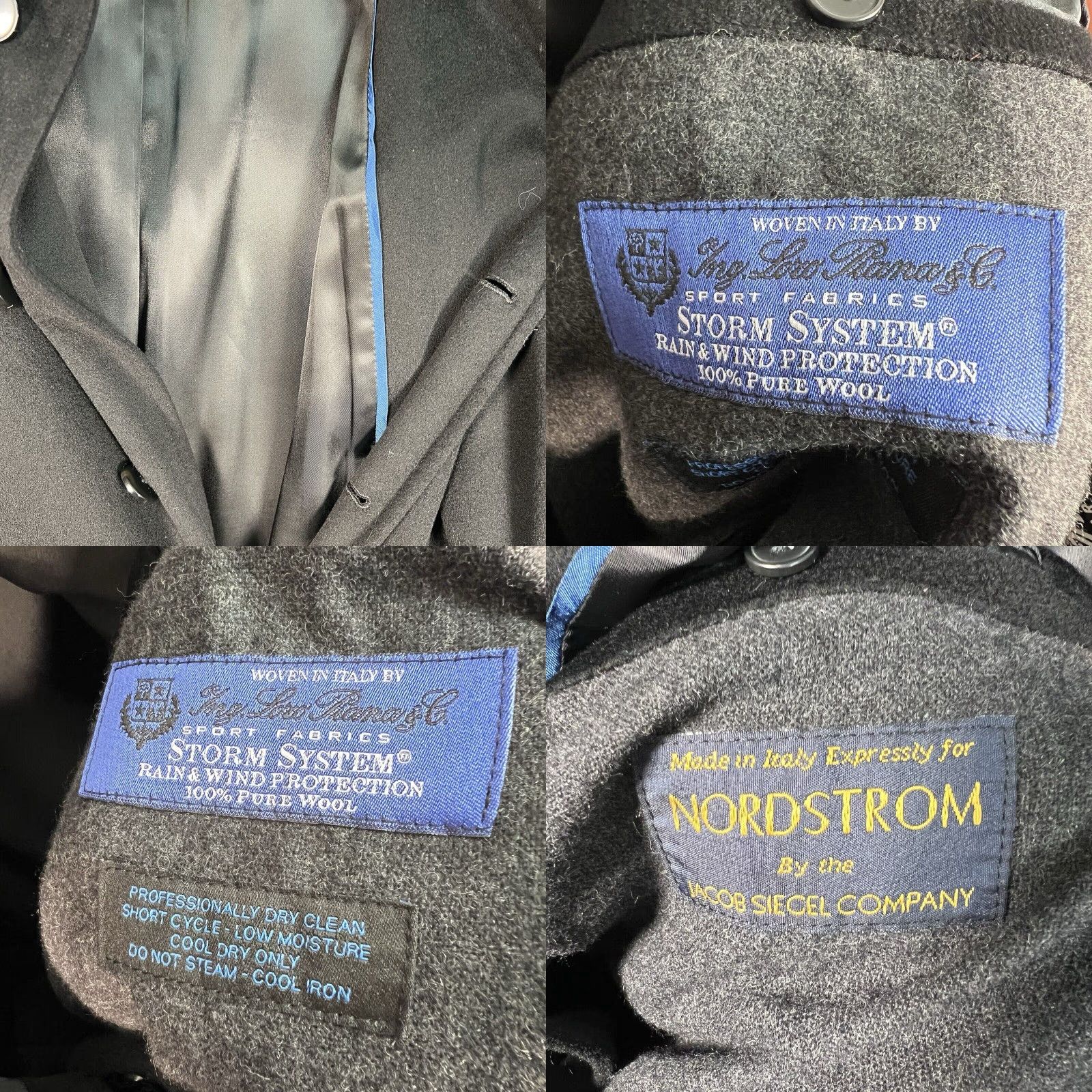 Loro Piana VINTAGE jacob siegel Loro Piana Storm System Rain & Wind Protection Wool Overcoat 46R Black Wool Coat Mens 46R Modern Italian Theme Size US S / EU 44-46 / 1 - 8 Thumbnail
