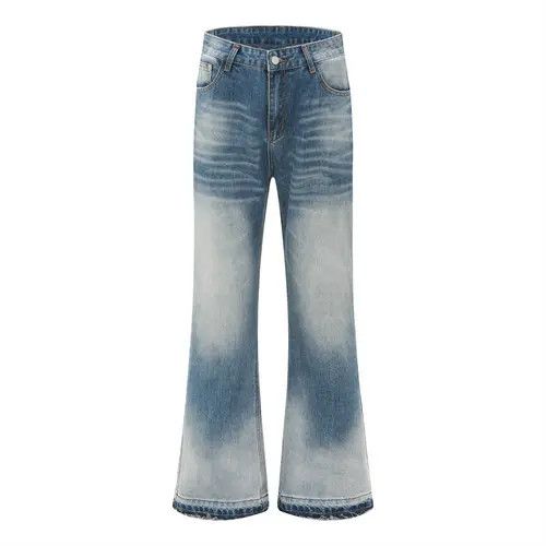 VIBE Men's hippie distressed gradient washed tie-dye flared jeans Size US 32 / EU 48 - 1 Preview