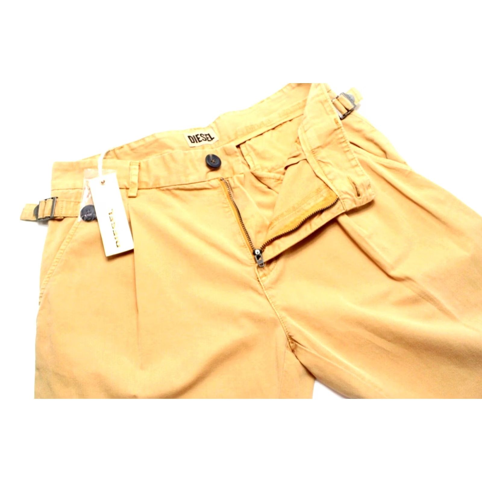 Diesel Diesel Trousers Men W26 Zip Fly Logo Cinch Sides Faded Pleated Button Cuffs Size US 26 / EU 42 - 4 Thumbnail
