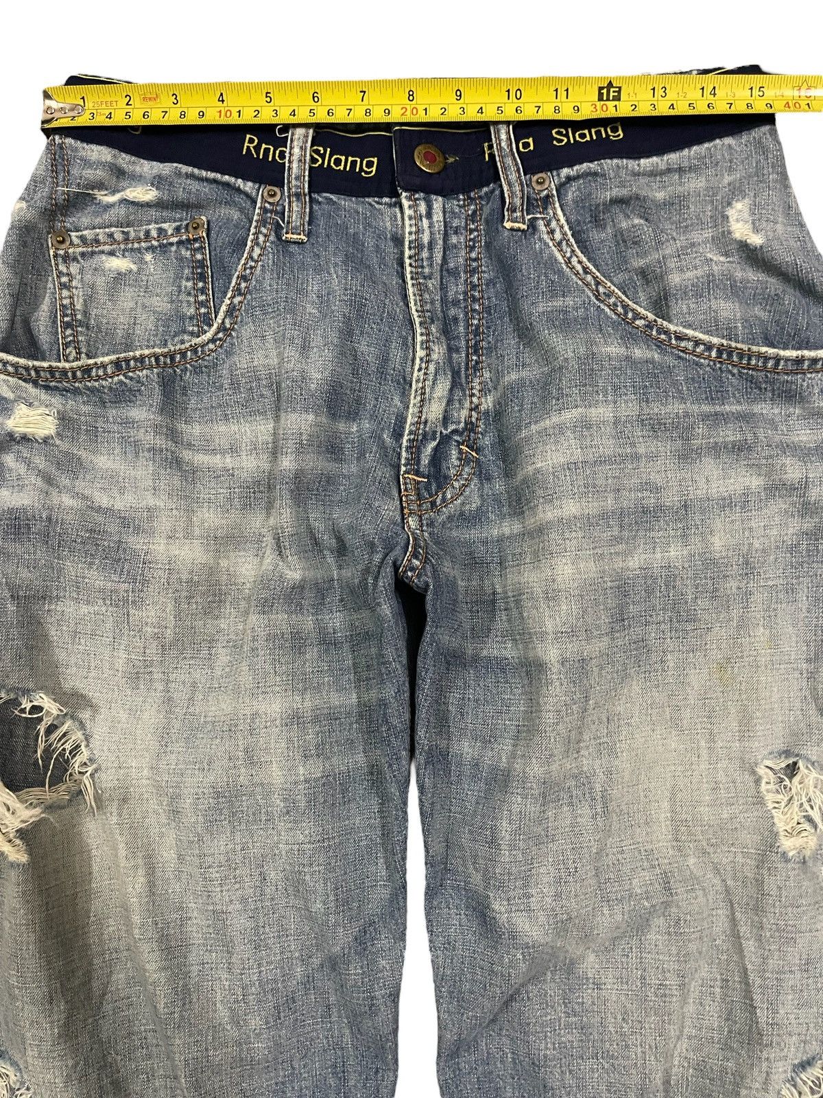 14th Addiction Vintage Japanese Rna Blue Wash Distressed Baggy Jeans Size US 30 / EU 46 - 9 Thumbnail