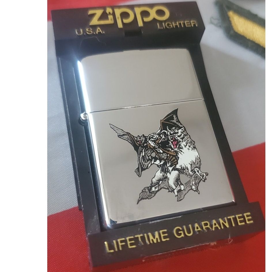 Zippo Vintage Zippo Lighter–Bat & Demon & Woman in Battle–1997 NIB Size ONE SIZE - 8 Thumbnail