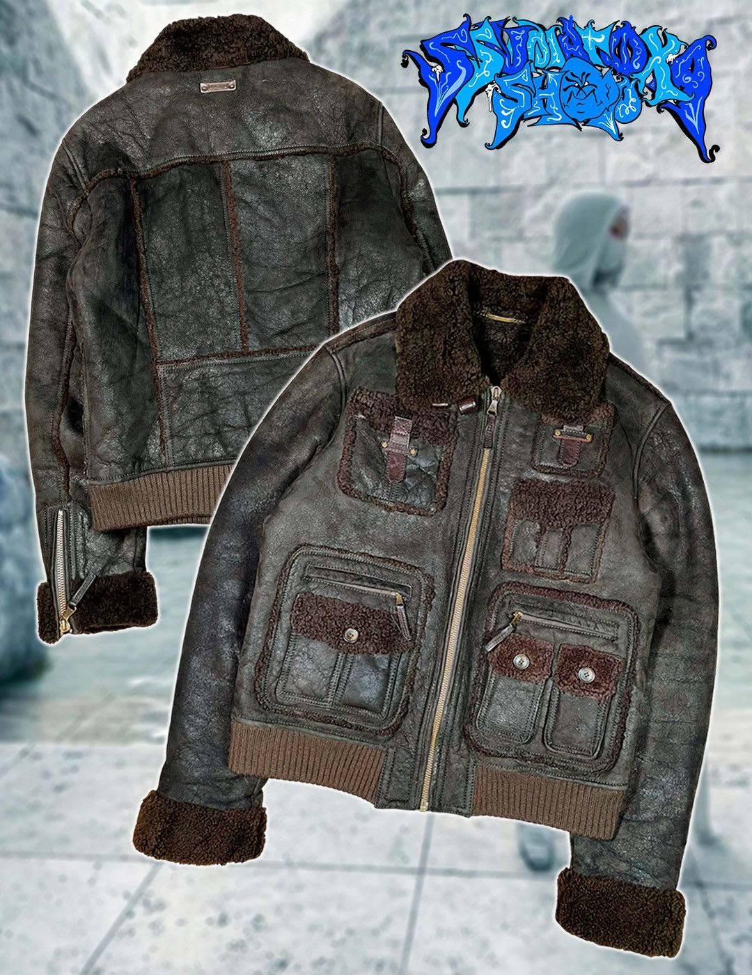 Dolce & Gabbana AW2009/10 Dolce & Gabbana Utility Bomber Shearling Jacket Size US L / EU 52-54 / 3 - 1 Thumbnail
