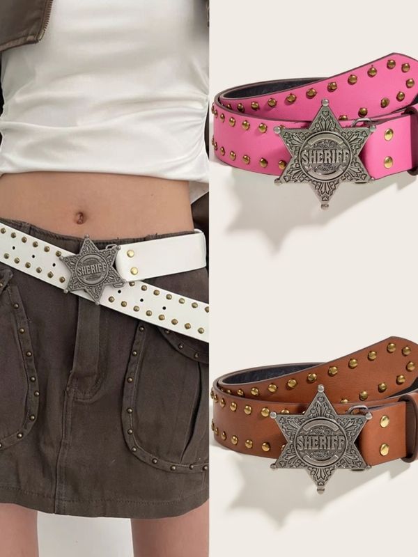 Designer Vintage Vintage Belt Riveted Belts Menswear Accessories Size ONE SIZE - 5 Thumbnail