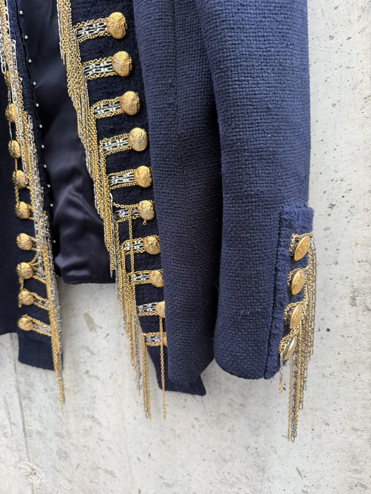 Balmain FW10 Balmain Decarnin Runway Silk Bouclé Napoleon Jacket Size US S / EU 44-46 / 1 - 9 Thumbnail