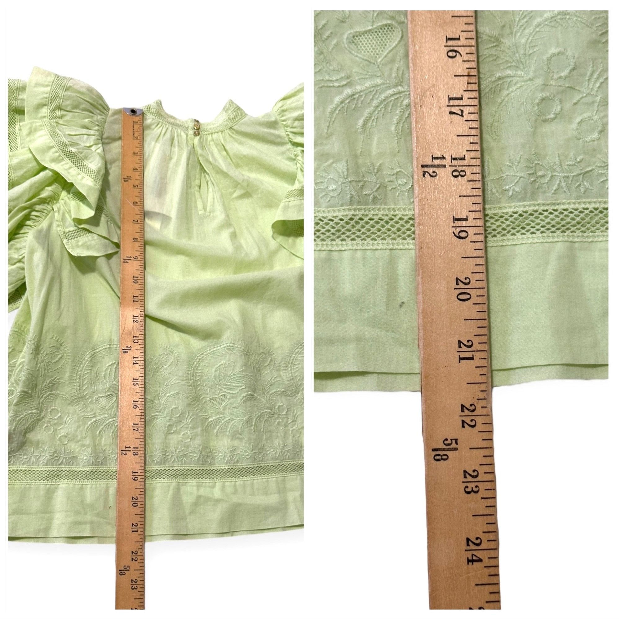 Ulla Johnson Ulla Johnson Annetta Blouse in Pistachio, Size 2, New with Size XS / US 0-2 / IT 36-38 - 13 Thumbnail