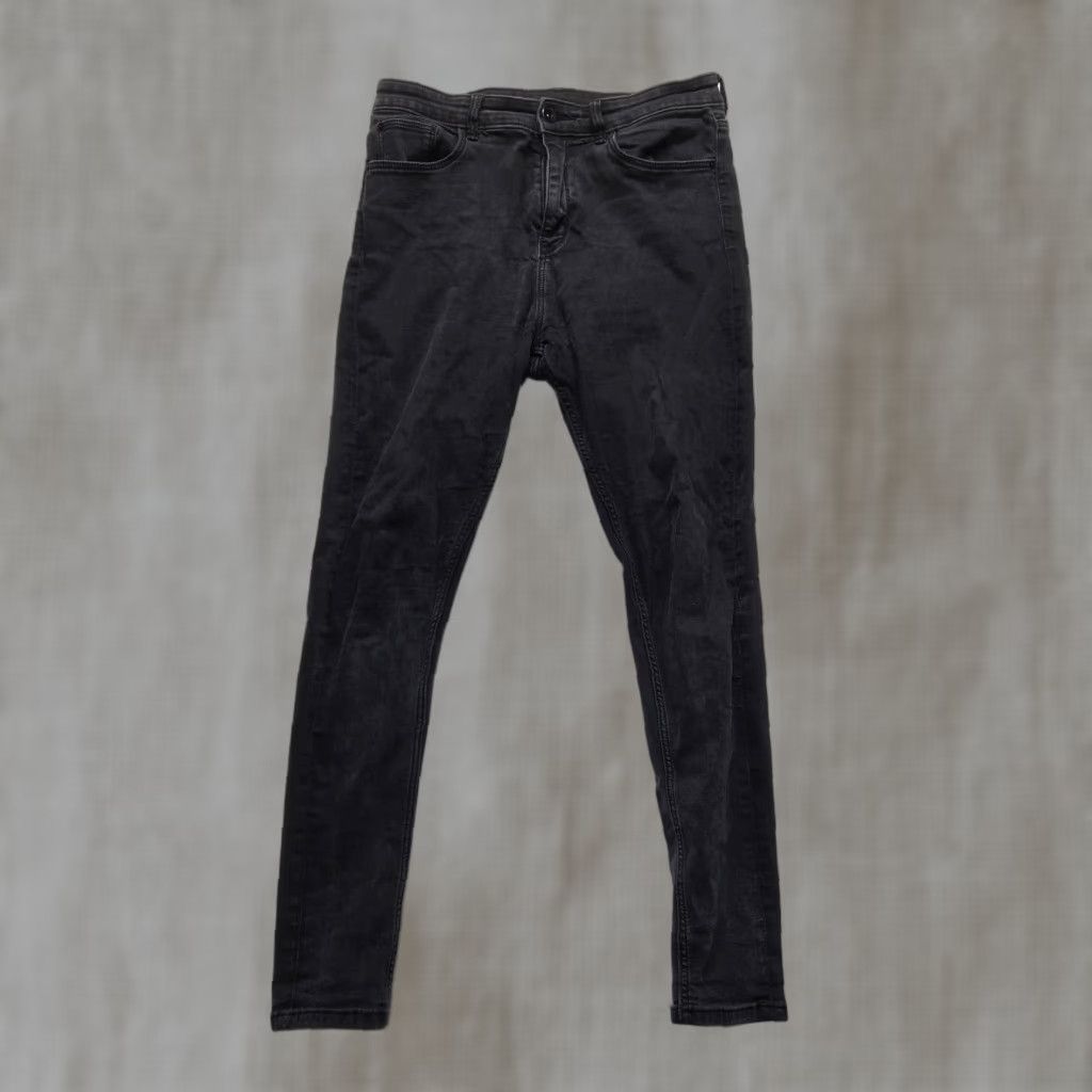 Marks & Spencer M&S Carrie Skinny Jeans Black Pants Women's Size 14 Regular Jeans Skinny High Rise 28 in Inner Leg Slimming Womens Size 36" / US 14 / IT 50 - 1 Thumbnail