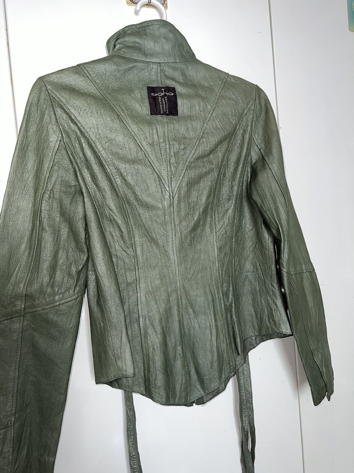 Japanese Brand DOHO vintage dark green leather jacket 💚 Size S / US 4 / IT 40 - 5 Thumbnail
