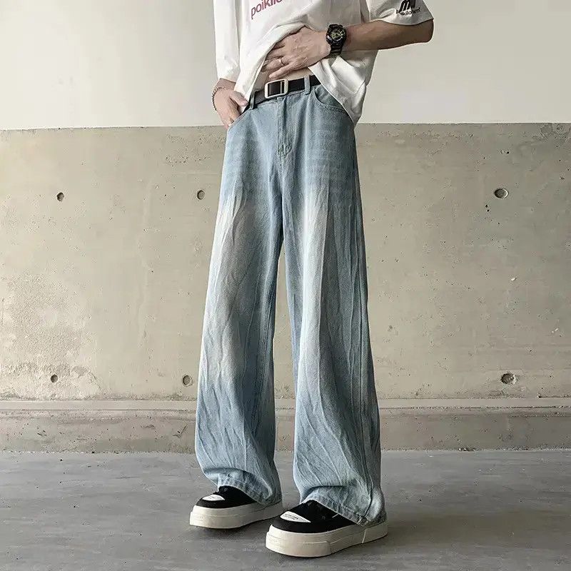 Japanese Brand Retro loose wide leg tie dye jeans Size US 32 / EU 48 - 1 Thumbnail