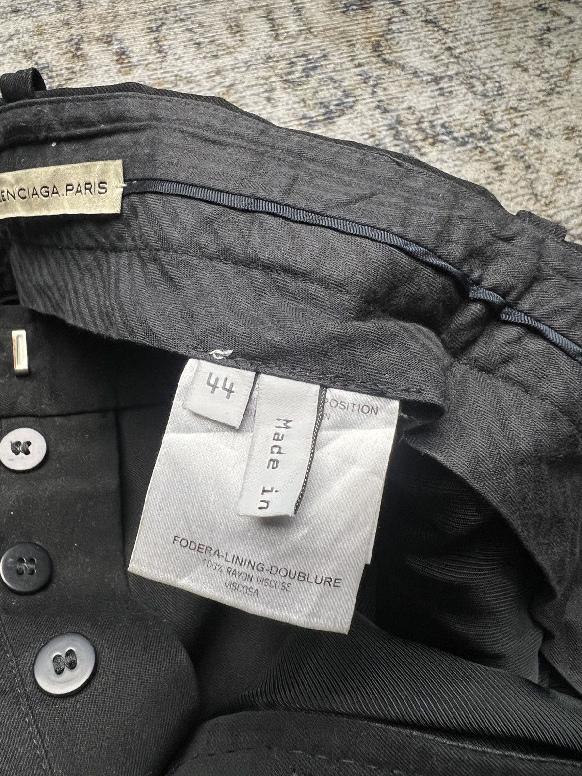 Balenciaga 2005 Balenciaga by Nicolas Ghesquière Black Wide Pants Size US 29 - 6 Thumbnail