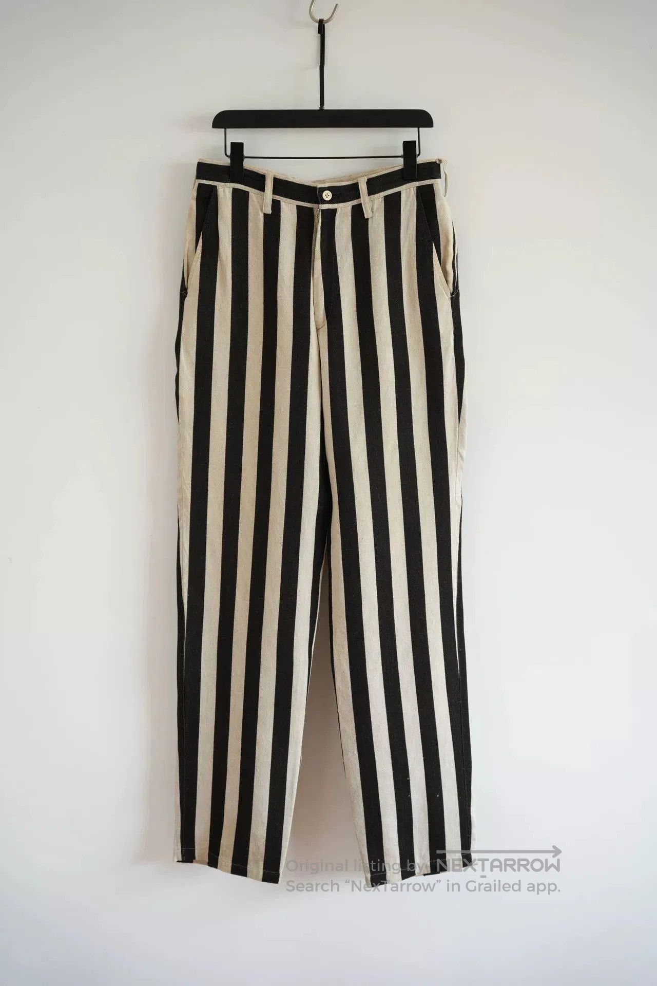 Yohji Yamamoto yohji yamamoto striped baseball pants. Size US 27 - 1 Thumbnail