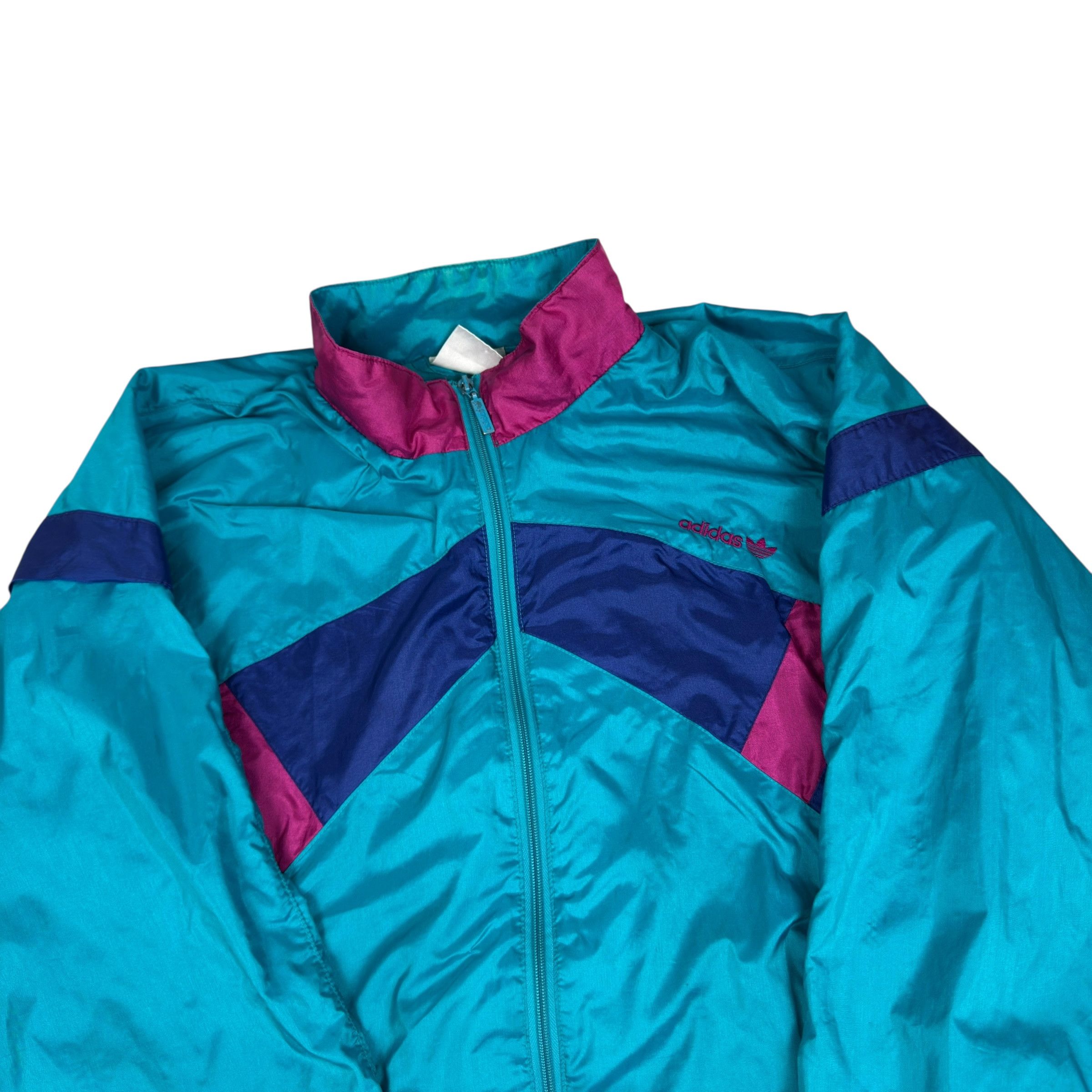 Adidas VTG Adidas Mens Aqua Long Sleeve Full Zip Windbreaker Jacket Size US L / EU 52-54 / 3 - 9 Thumbnail