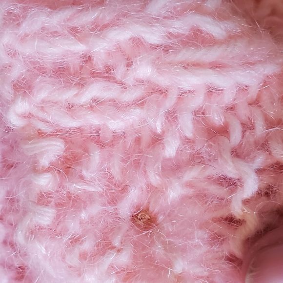 Vintage Vintage Handmade Cable Knit Light Pink Button-down Sz. L Swe Size L / US 10 / IT 46 - 7 Thumbnail