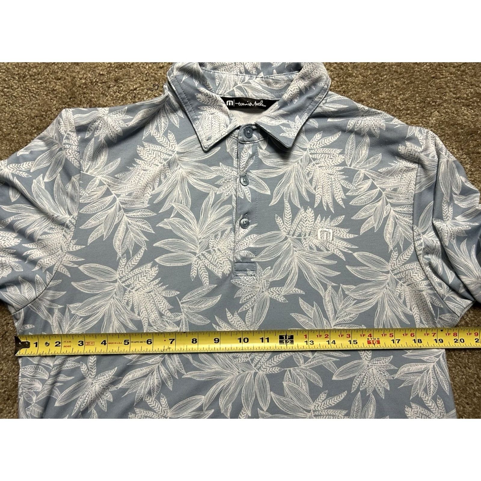 TravisMathew VINTAGE? No — Travis Mathew Big Sky Montana Golf Polo Men’s M Hawaiian Print Shirt Size US M / EU 48-50 / 2 - 7 Thumbnail