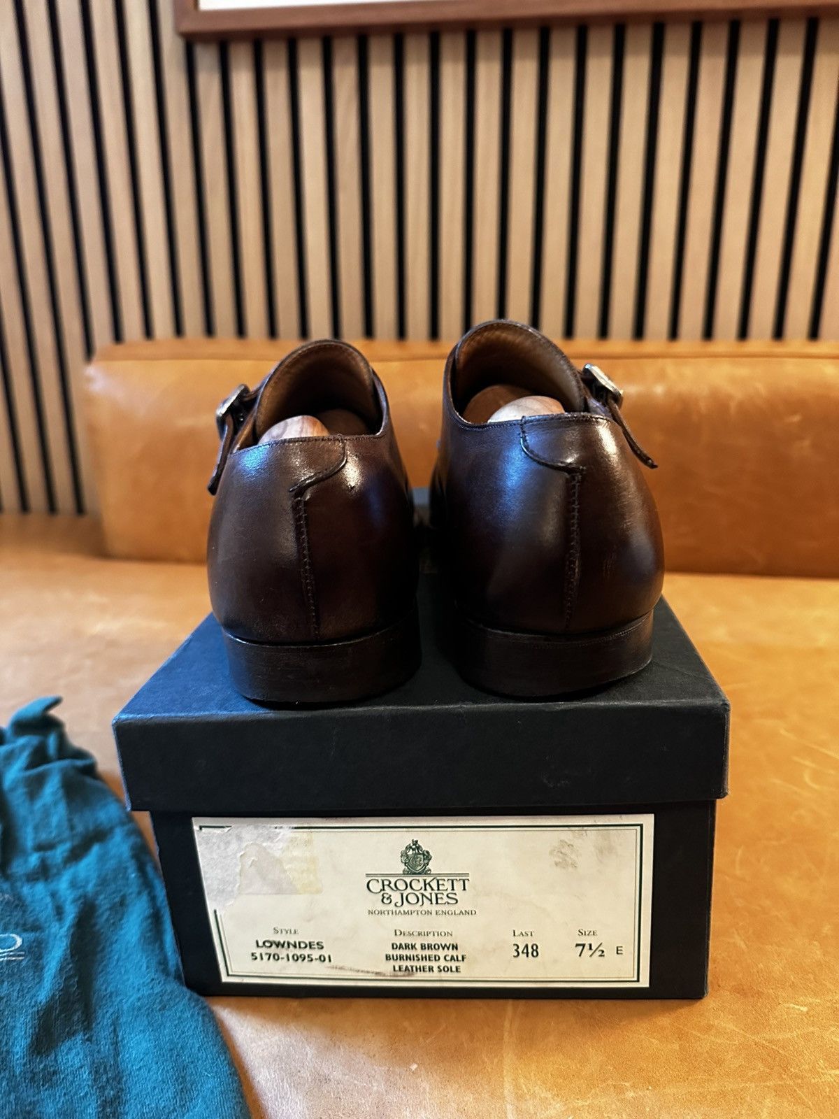 Crockett & Jones Crockett & Jones Lowndes Double Monk Dark Brown Calf 8.5US Size US 8.5 / EU 41-42 - 4 Thumbnail