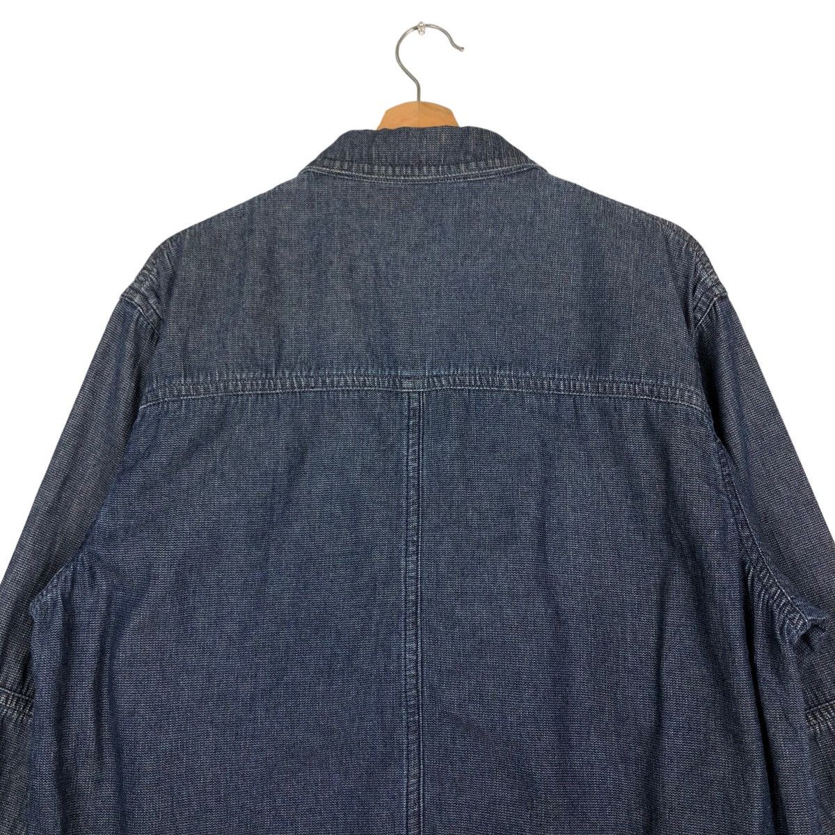 Japanese Brand 🔥Vintage Denim Chore Jacket Zipper Crocodile Japan Made Size US L / EU 52-54 / 3 - 9 Thumbnail