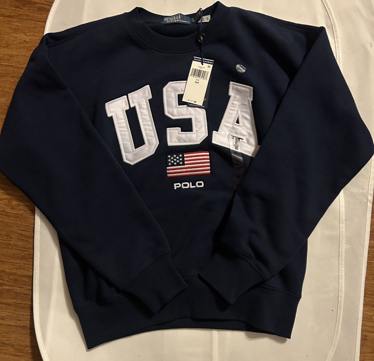 Polo Ralph Lauren Polo Ralph Lauren Vintage Fit Flag Fleece Sweatshirt Size S / US 4 / IT 40 - 7 Thumbnail