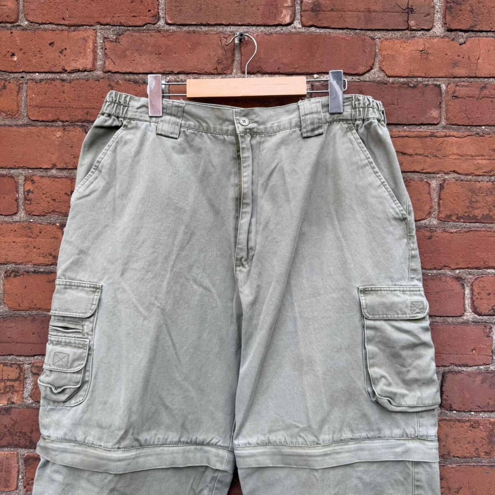 Other Vintage red head zip off summer cargo pants 00s 34-36x30 Size US 34 / EU 50 - 2 Thumbnail