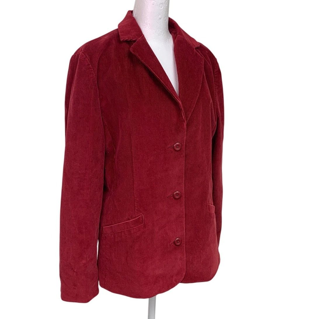 L.L. Bean LL Bean Womens 14 Regular Cotton Blend Button Up Jacket Size XL / US 12-14 / IT 48-50 - 1 Thumbnail