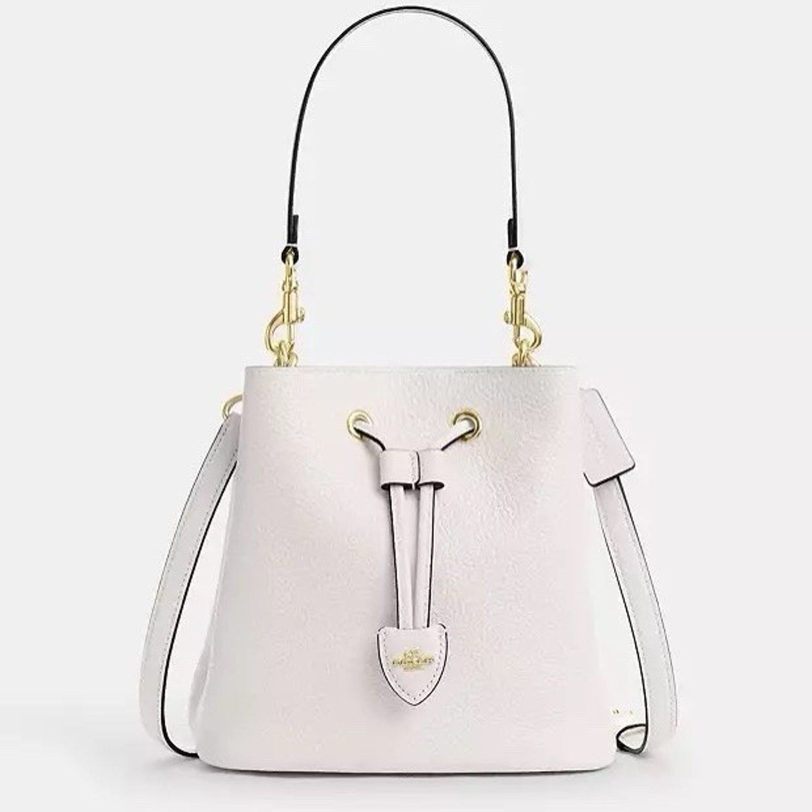 Coach NWT Coach Rowan Bucket Bag Leather CBH06 Gold/Chalk Size ONE SIZE - 6 Thumbnail