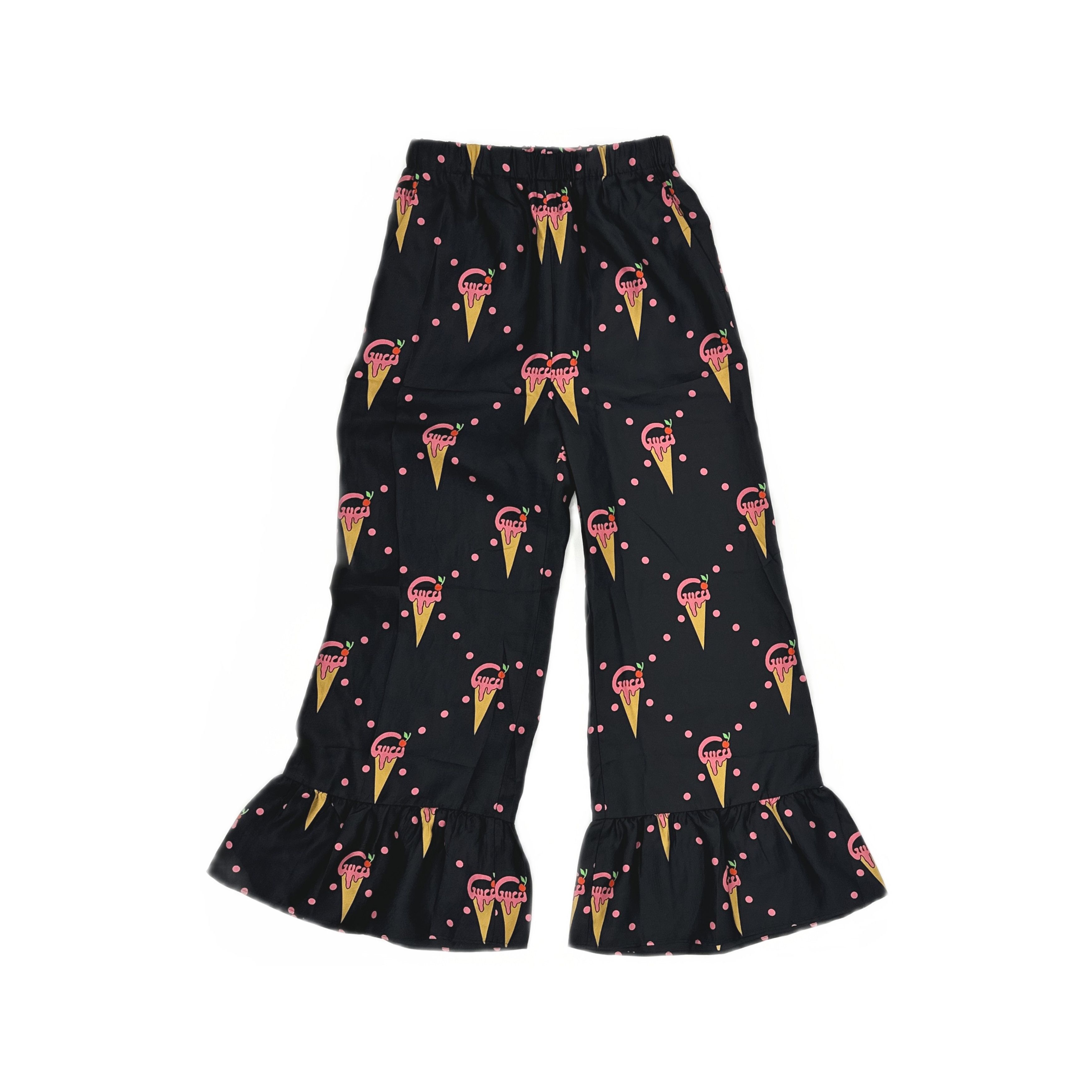 Gucci Gucci Ice Cream Print Silk Pants 36 Size 25" / US 0 / IT 36 - 1 Thumbnail