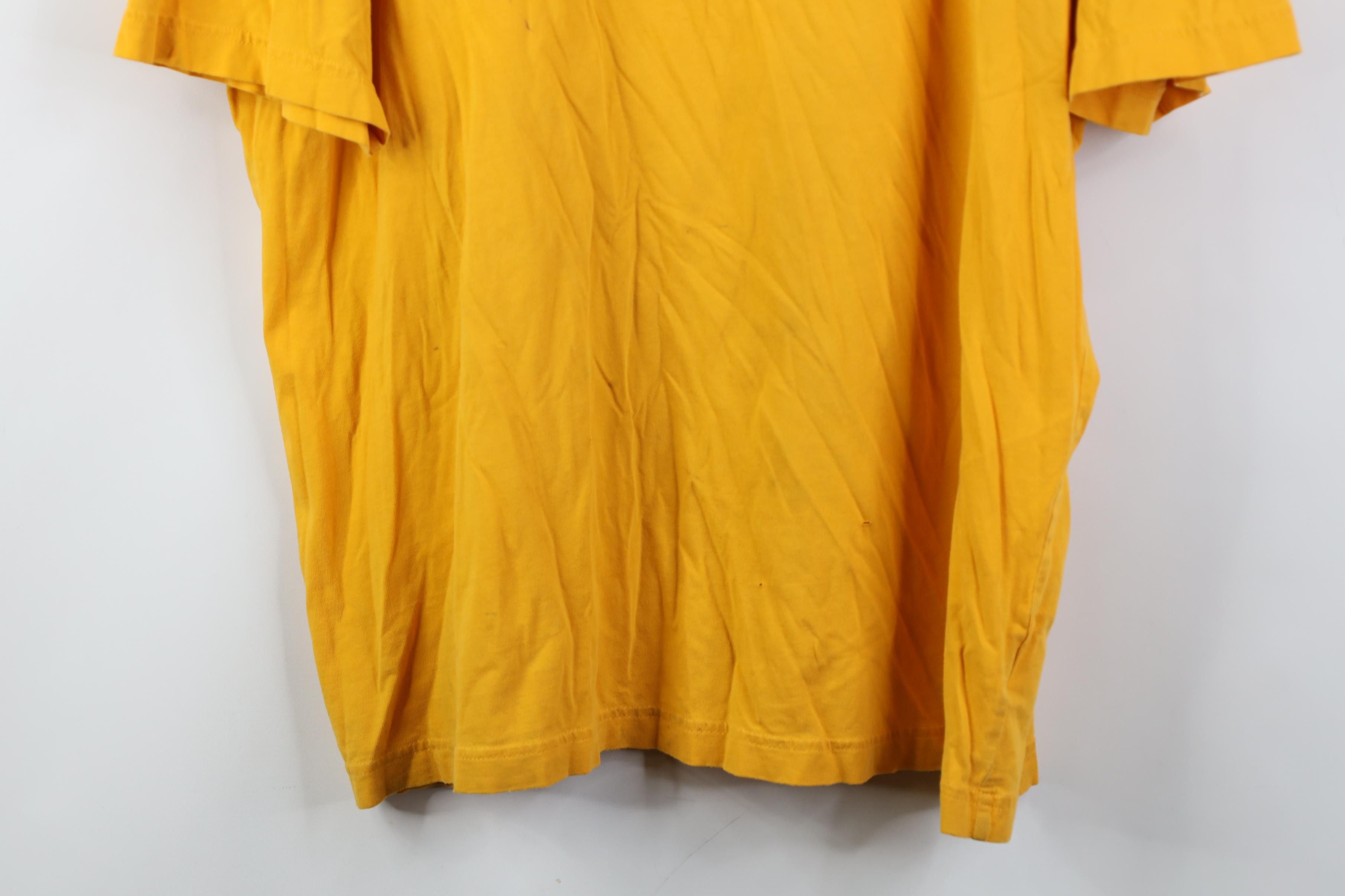 Lands' End Vintage Y2K Lands End Blank Short Sleeve T-Shirt Yellow Size US L / EU 52-54 / 3 - 3 Thumbnail