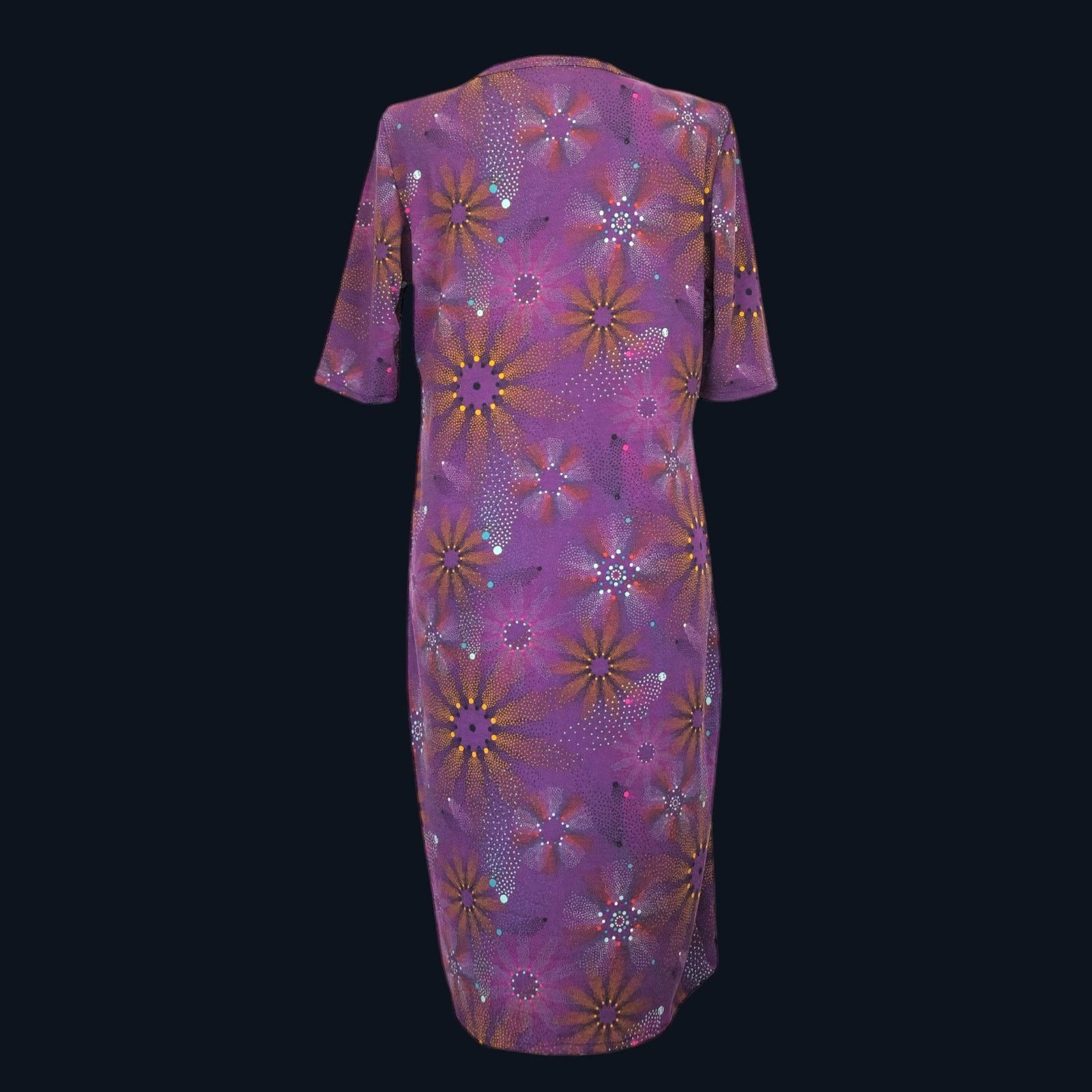 Other LuLaRoe Julia Size Large Dress Purple Starburst Print USA Size L / US 10 / IT 46 - 12 Thumbnail