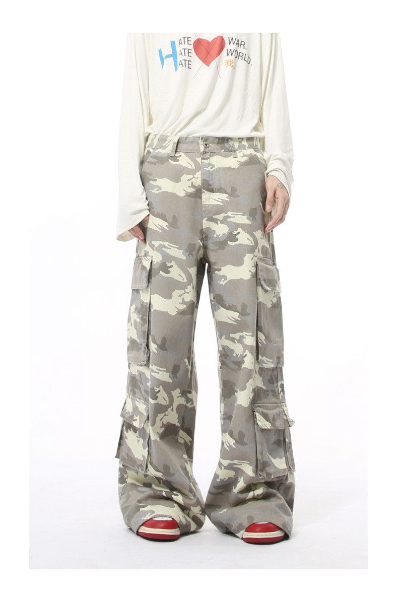 Japanese Brand × Jean Multi-pocket cargo loose straight wide-leg camouflage jeans Size US 32 / EU 48 - 1 Thumbnail