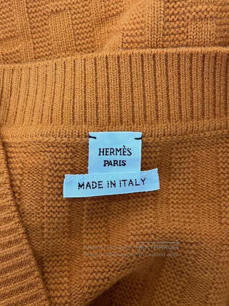 Hermes Hermes Orange H Printed Knit Short Sleeve Size XS / US 0-2 / IT 36-38 - 3 Thumbnail
