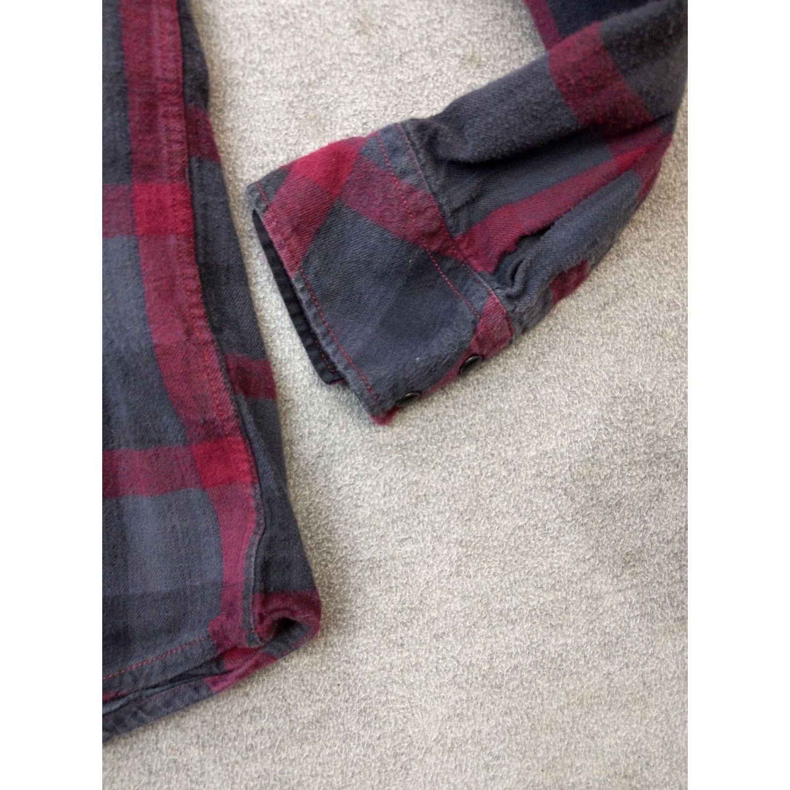 Vintage VINTAGE Micros Shirt Mens Large Red Plaid Flannel Snap Button Pocket Long Sleeve Size US L / EU 52-54 / 3 - 3 Thumbnail