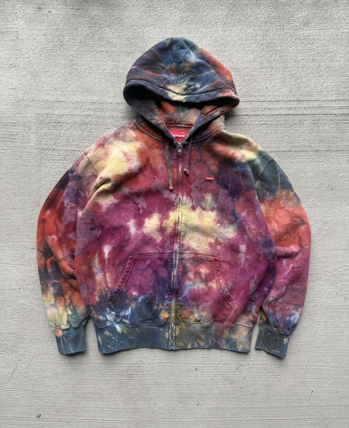 Supreme Supreme Overdyed Small Box Zip Up Hooded Sweatshirt Size US S / EU 44-46 / 1 - 1 Thumbnail