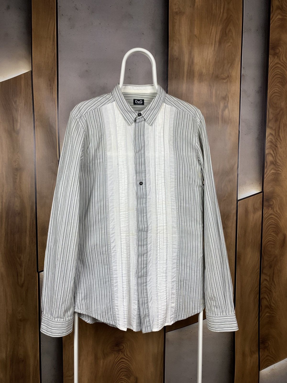 Dolce & Gabbana 🍇Vintage 90s Shirt Button Up Dolce & Gabbanas Striped Tee🍇 Size US M / EU 48-50 / 2 - 1 Thumbnail