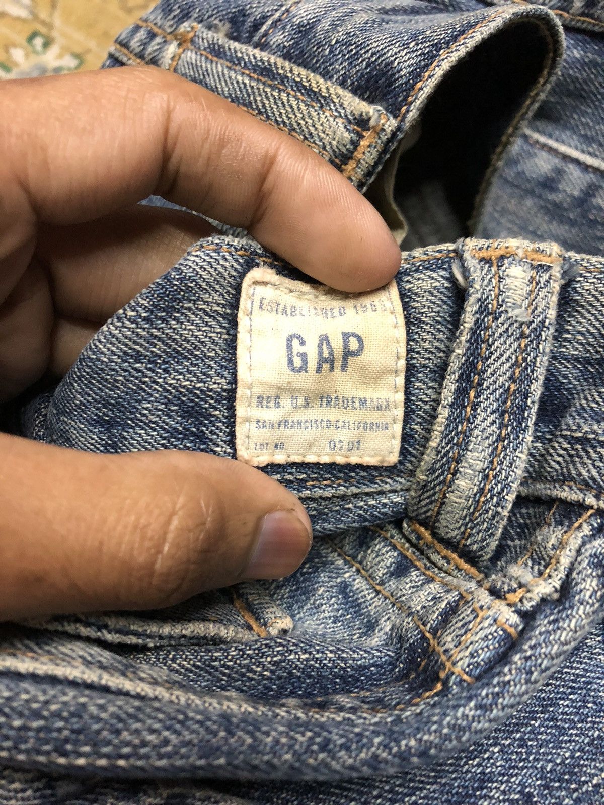 Gap × Vintage VINTAGE GAP MILITARY BAKER PANT DENIM Size US 33 - 4 Thumbnail
