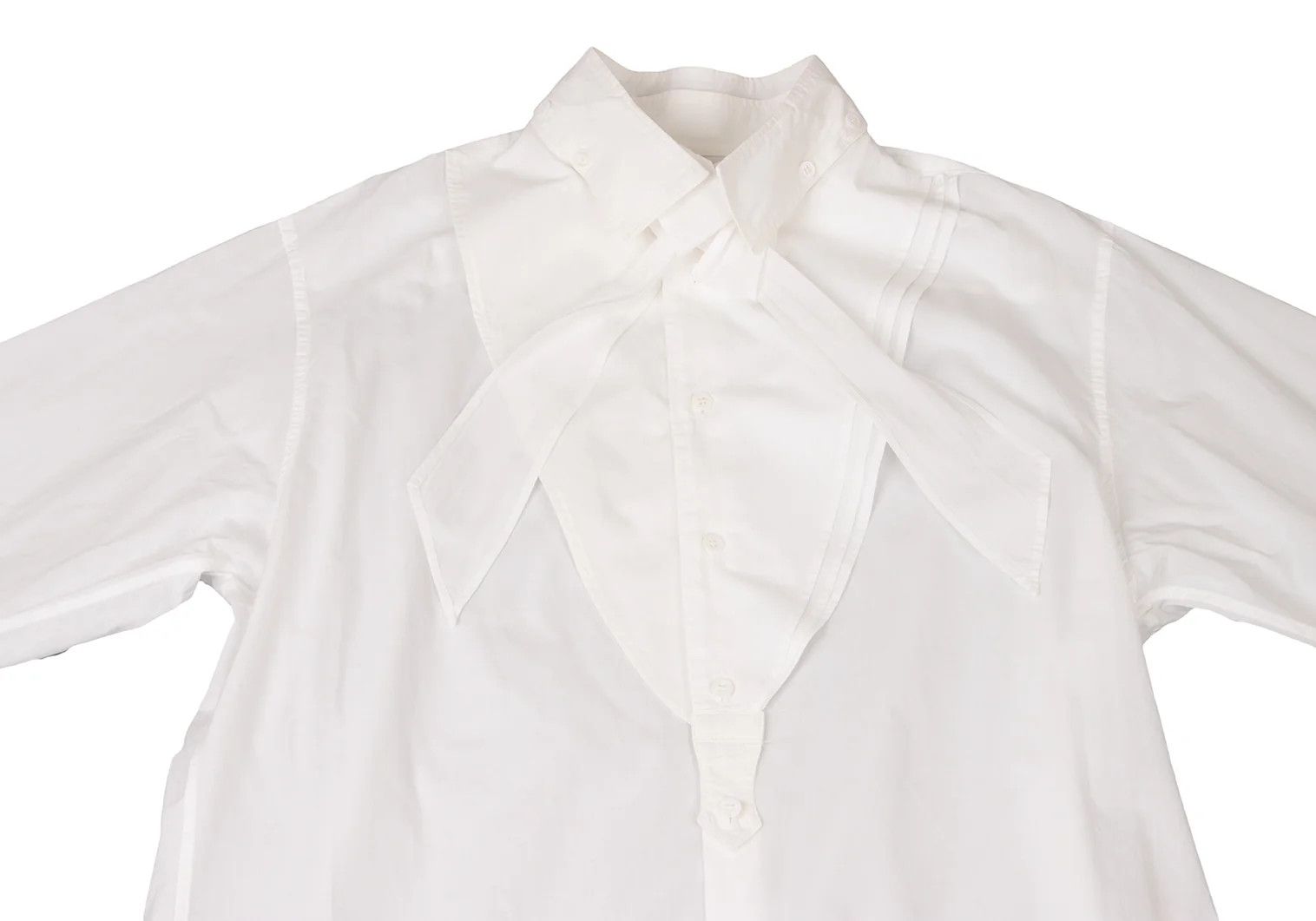 Yohji Yamamoto Yohji Yamamoto Cotton Asymmetrical Big Shirt White Size US S / EU 44-46 / 1 - 2 Thumbnail