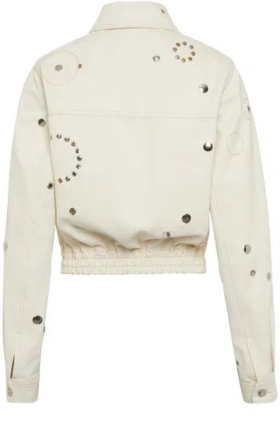 Chloe o1y0825 Denim Jacket in Ivory Size M / US 6-8 / IT 42-44 - 2 Thumbnail