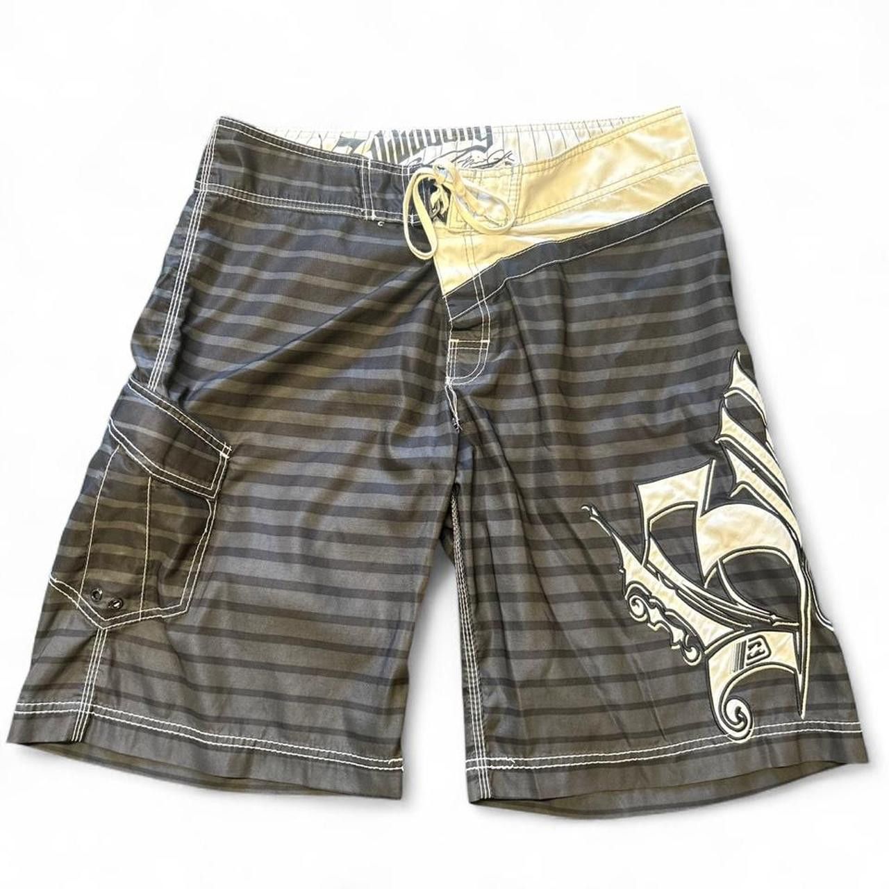 Billabong Vintage Billabong Brain Grubb Board Shorts Size 36 Size US 36 / EU 52 - 3 Thumbnail