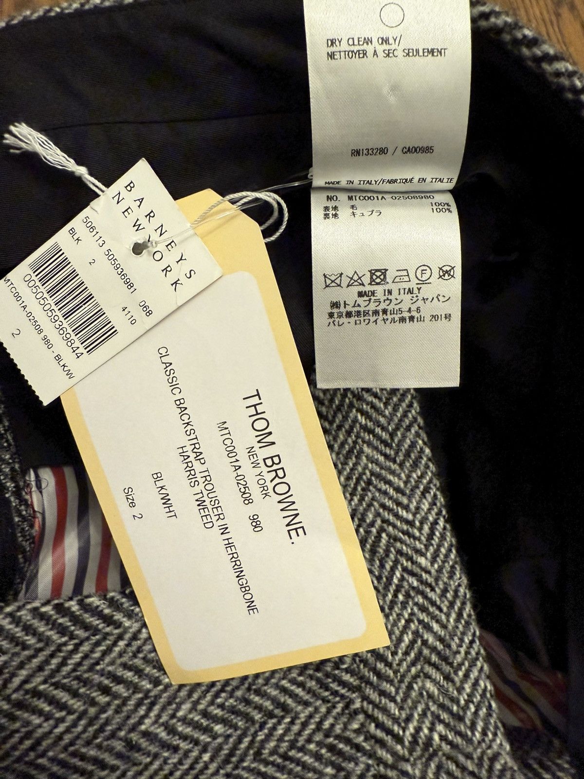 Thom Browne Classic Backstrap Trouser in Herringbone Harris Tweed Size US 32 / EU 48 - 6 Thumbnail