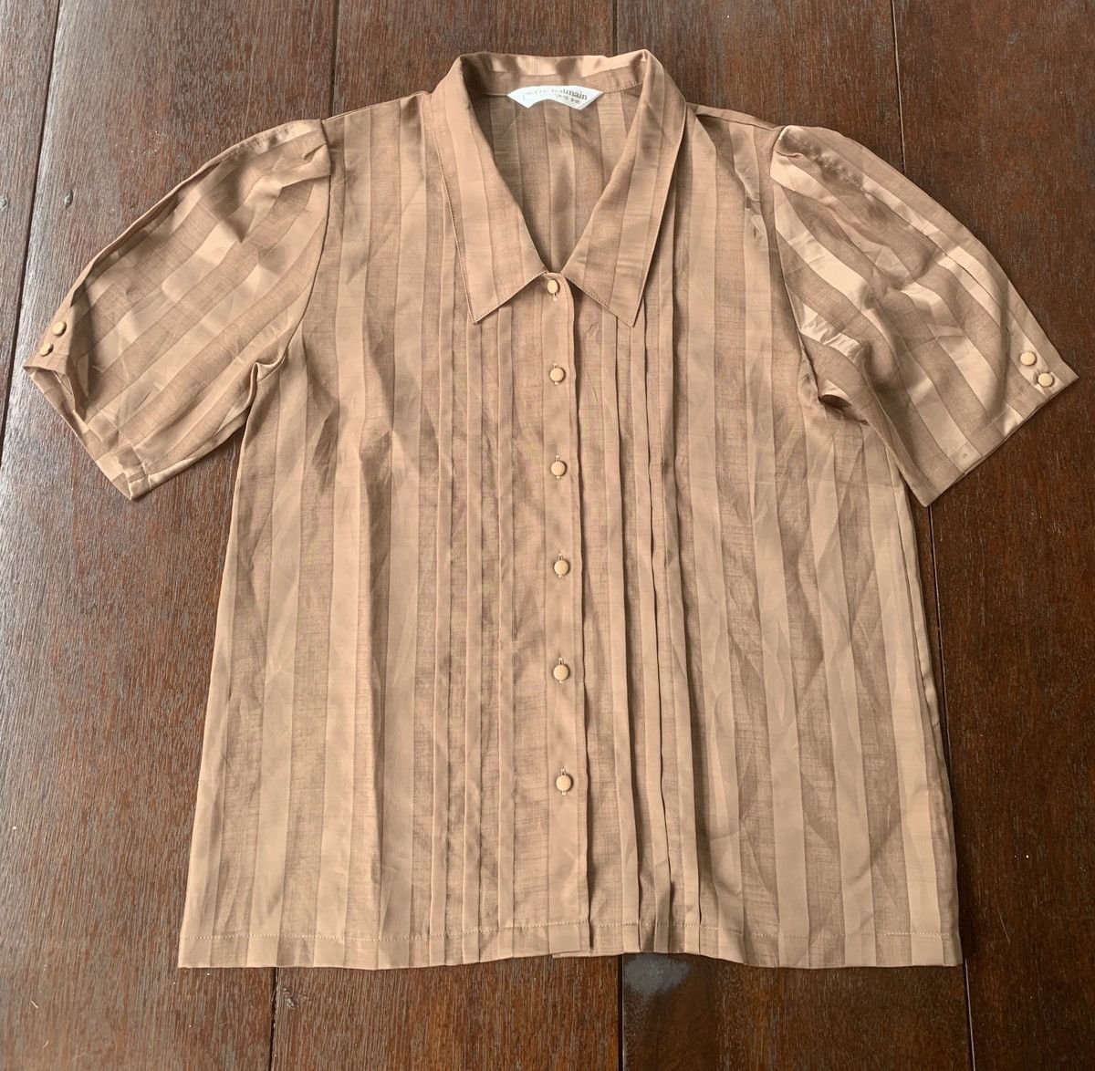 Designer × Pierre Balmain × Vintage Vintage Pierre Balmain Paris stripes silk blouse Size ONE SIZE - 1 Thumbnail