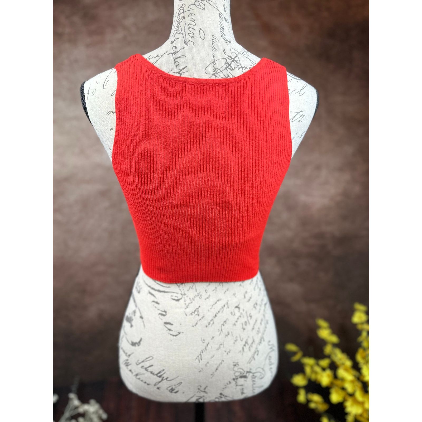 Other Lita by Ciara True Rib Crop Top - Fiery Red - size M Size M / US 6-8 / IT 42-44 - 12 Thumbnail