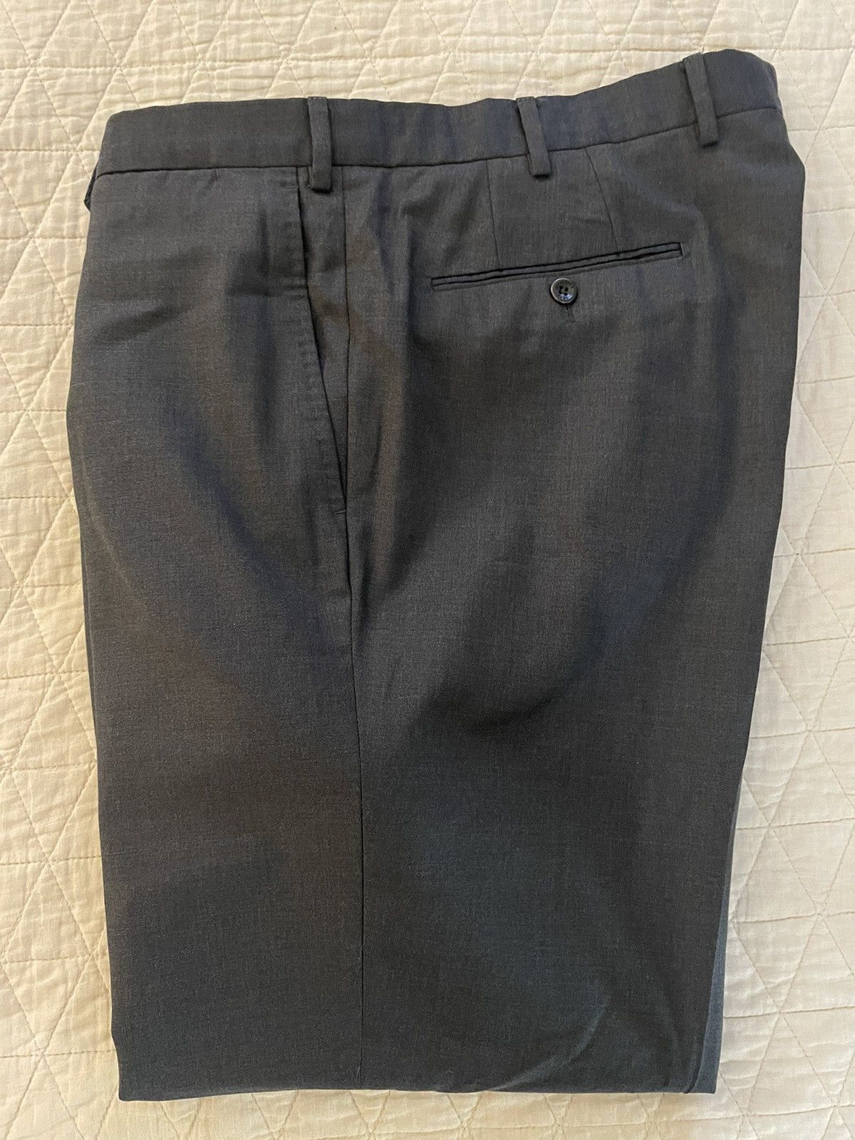 Incotex Super 150's Wool Flannel Flat Front Trouser Size US 40 / EU 56 - 1 Thumbnail