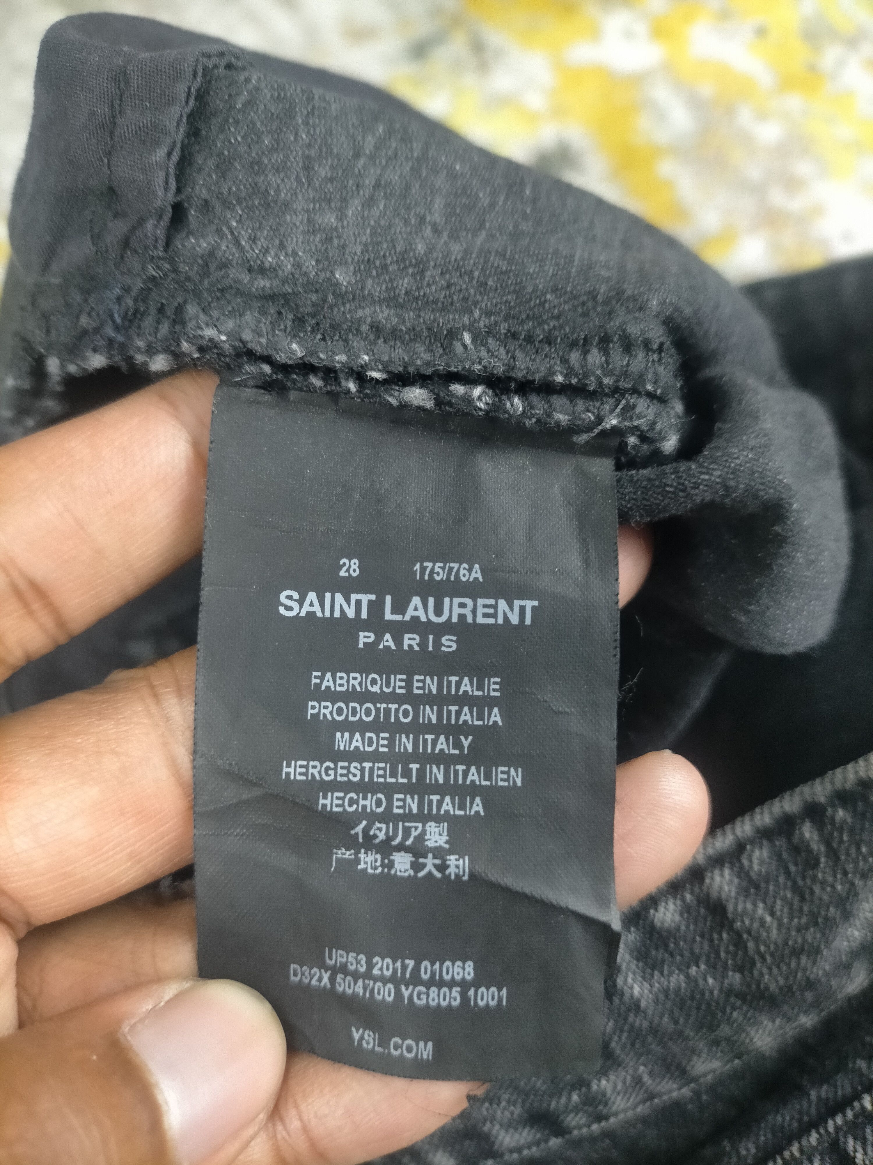 Hedi Slimane Saint Laurent Paris D02 Knee Ripped Jeans Size US 28 / EU 44 - 9 Thumbnail