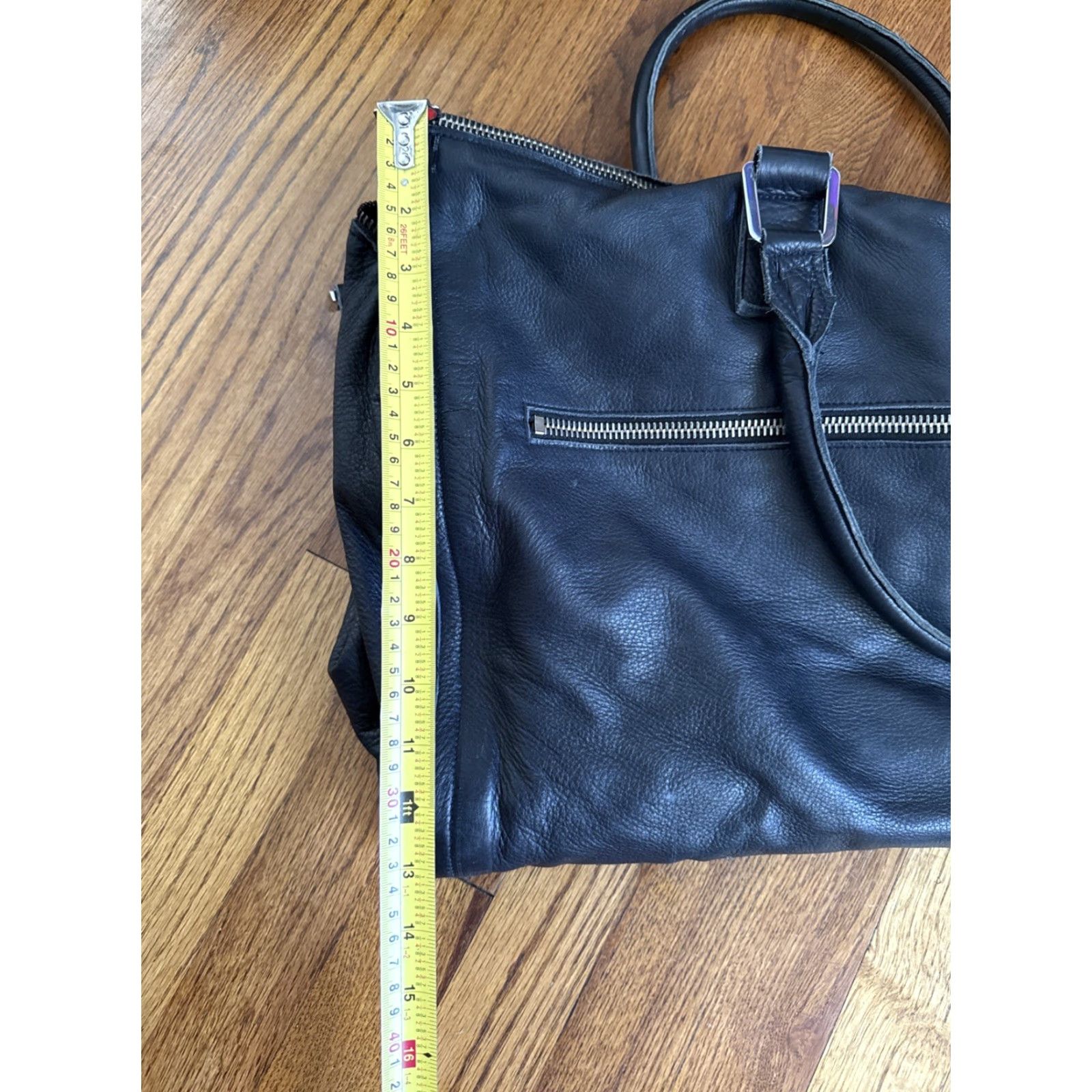 Vintage MUSIKA FRERE Handcrafted Leather Duffle Bag Men Black Leather Duffle Bag Size ONE SIZE - 7 Thumbnail