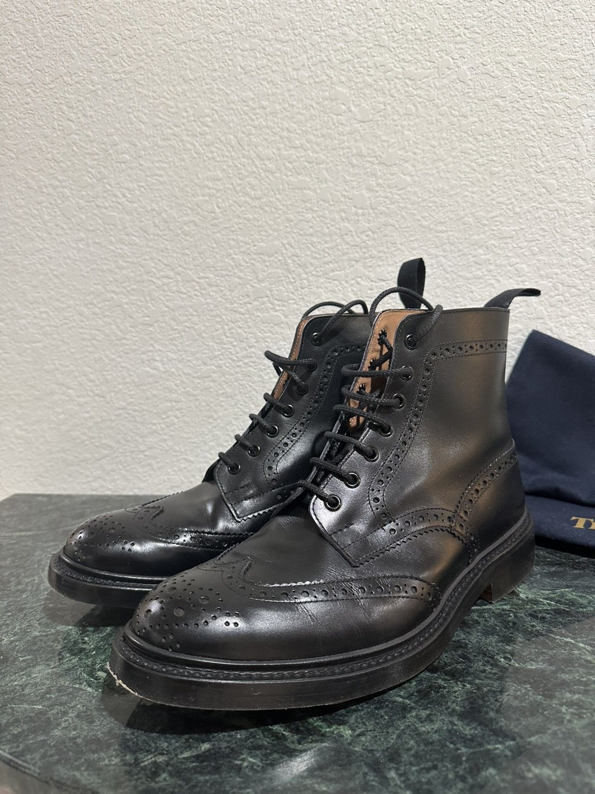 James Coward × Tricker's ZIP BOOT CALF LEATHER BLACK | Grailed