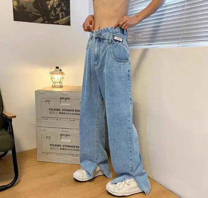 Japanese Brand Loose fitting straight leg wide leg jeans Size US 32 / EU 48 - 1 Thumbnail