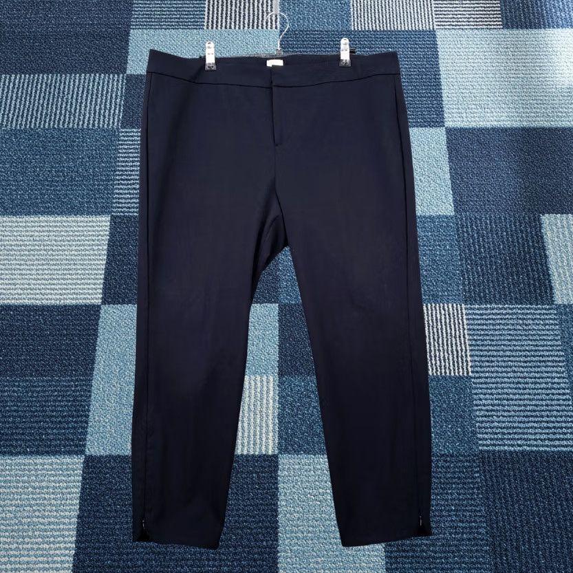 Vintage ecru Pants Womens 14 Blue Stills Cropped High Rise Slim Straight Ankle Zip Flat Size 36" / US 14 / IT 50 - 1 Thumbnail