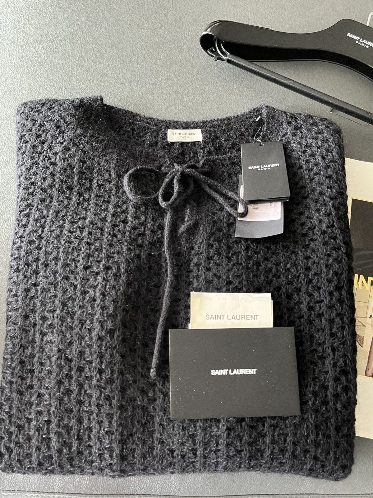 Saint Laurent Paris Rare Super Runway Saint Laurent Trashed Celebrity Sweater Size US XL / EU 56 / 4 - 4 Thumbnail